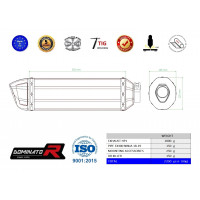 EX400 NINJA 400 ABS kipufogó HP1 2018 - 2019