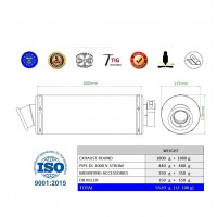 DL 1000 V-STROM Homologated kipufogó ROUND 2002 - 2012