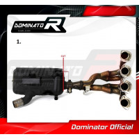 Dominator - GSXR 600 K8-K9 L0 Exhaust Cat Eliminator DECAT 2008 - 2010