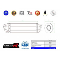 TIGER 800 XC XR XRX XCX XRT XCA kipufogó HP1 2011 - 2014