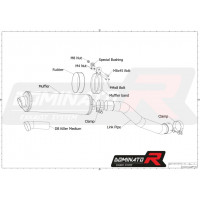 YZF R1 1000 RN09 Homologated kipufogó OVAL 2002 - 2003