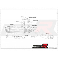 YZF R1 1000 RN09 Homologated kipufogó HP1 2002 - 2003