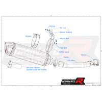 YZF 600R Thundercat Homologated kipufogó HP1 1996 - 2006