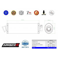 Dominator - Yamaha XJ 900 Diversion 1994 - 2003 Teljes kipufogó rendszer, összekötőcső + kipufogó OV + dB killer
