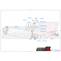 YAMAHA FZ1 1000 FAZER Homologated kipufogó OVAL 2006 - 2015