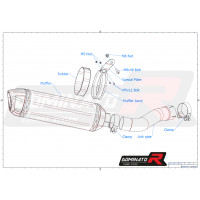 Dominator - YAMAHA FZ1 1000 FAZER Homologated kipufogó HP1 2006 - 2015