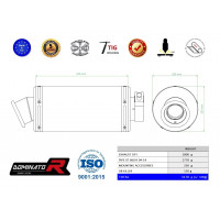 Dominator - XT 660 R kipufogó GP 1 & 2 in 1 collector 2004 - 2014