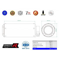 Dominator - Yamaha YZF R125 2019-2020 Full System Teljes kipufogó rendszer GP BLACK