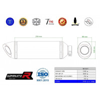 Dominator - Yamaha MT 07 2021 - 2023 Teljes kipufogó rendszer, összekötőcső + kipufogó HP8 + dB killer