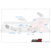 Yamaha XSR 900 2022 - 2023 Low Level EX Teljes kipufogó rendszer, összekötőcső + kipufogó GP3