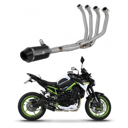Dominator - Kawasaki Z 900 2020 - 2023 Low Level Teljes kipufogó rendszer, összekötőcső + kipufogó HP3 BLACK