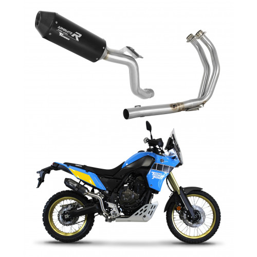 Dominator - Yamaha Tenere 700 2021 - 2023 Teljes kipufogó rendszer, összekötőcső + kipufogó MX2 BLACK