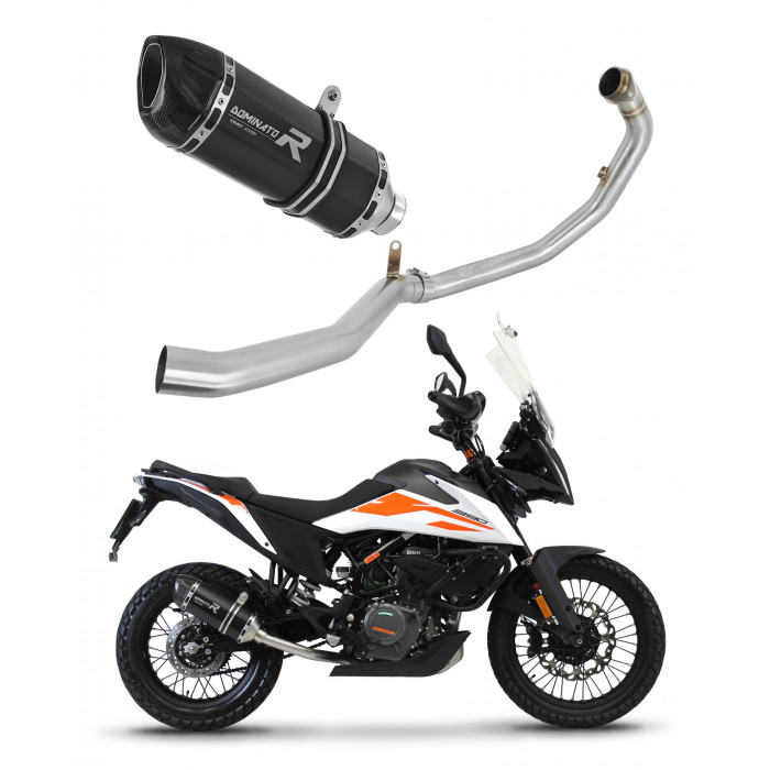 Dominator - KTM 390 Adventure Exhaust FULL SYSTEM Silencer HP1 BLACK 2020 - 2022