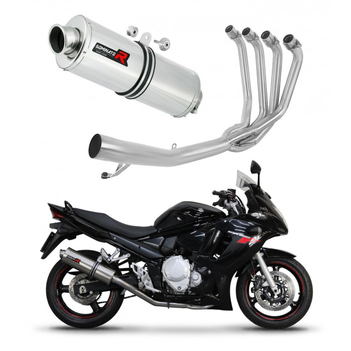 Dominator - Suzuki GSXF 650 2007 - 2016 Teljes kipufogó rendszer, összekötőcső + kipufogó OV + dB killer