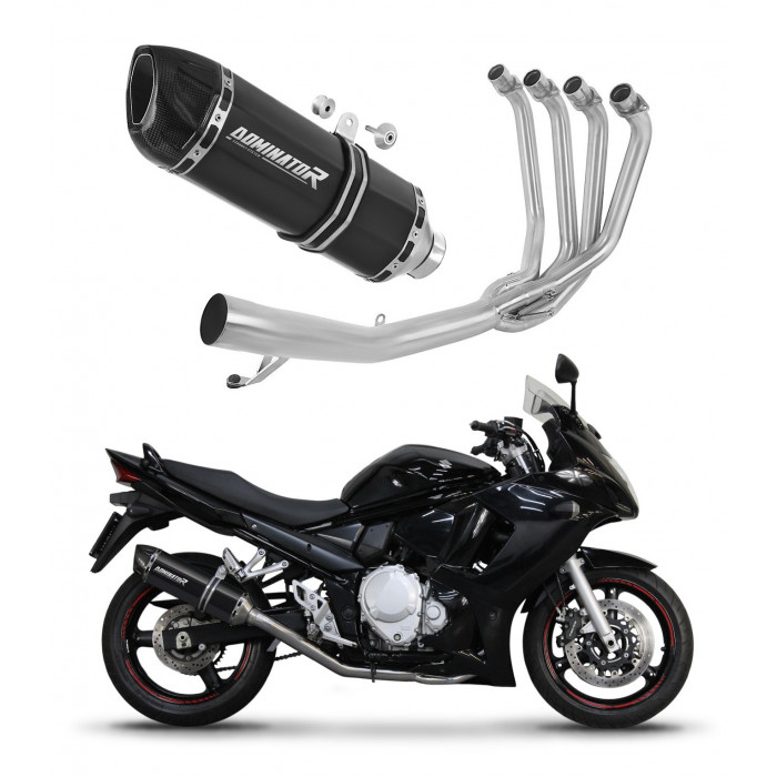 Dominator - Suzuki GSX 1250 FA 2010 - 2016 Teljes kipufogó rendszer, összekötőcső + kipufogó HP1 BLACK + dB killer