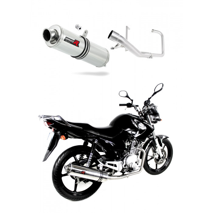 YBR 125 Exhaust FULL SYSTEM Silencer ROUND 2009 - 2018