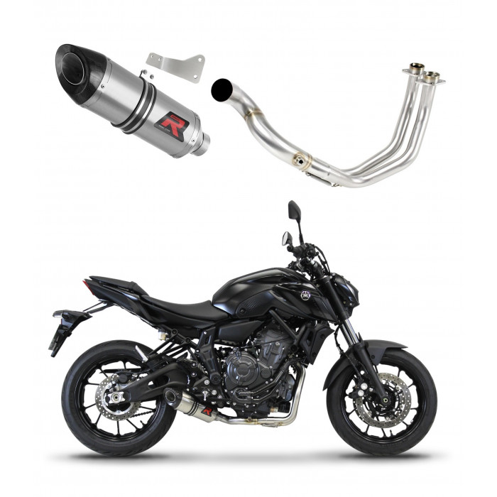 Dominator - Yamaha MT 07 2021 - 2023 Teljes kipufogó rendszer, összekötőcső + kipufogó HP8 + dB killer