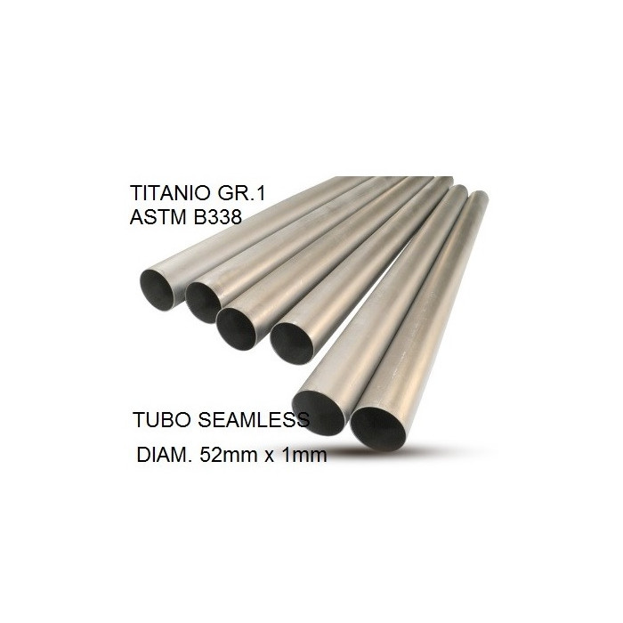 GPR - Cafè Racer Tubo titanio seamleSs D. 52mm X 1mm L.1000mm Tubo titanio seamless D. 52mm X 1mm L.1000mm